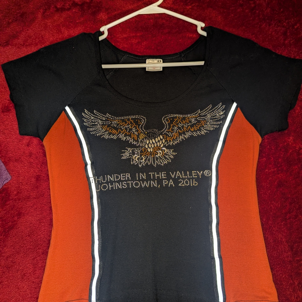 Black and Orange Graphic T-Shirt